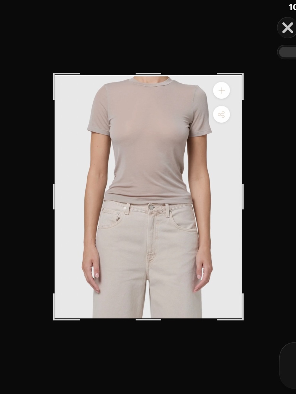 Agolde Slim Crewneck Short Sleeve Tee in Dolphin, like new.